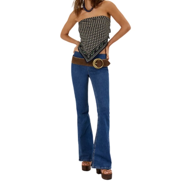 We The Free Penny Pull-On Flare Jeans- by Free People- Size 31 - Picture 1 of 14